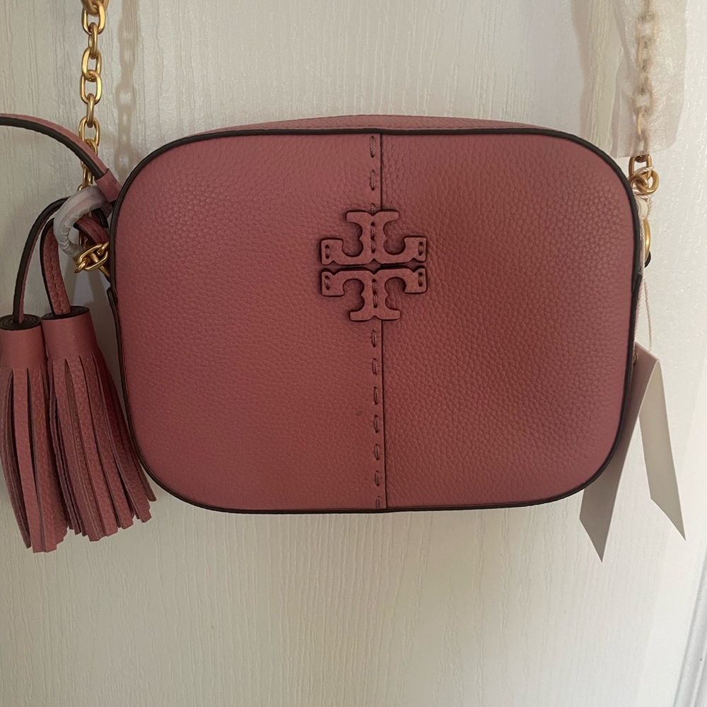 Tory Burch NWT Crossbody Bag with Gold Hardware in Color - Pink Magnolia